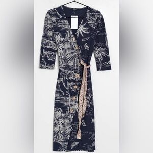 Desigual / Day Dress / Designer Boho Wrap Dress